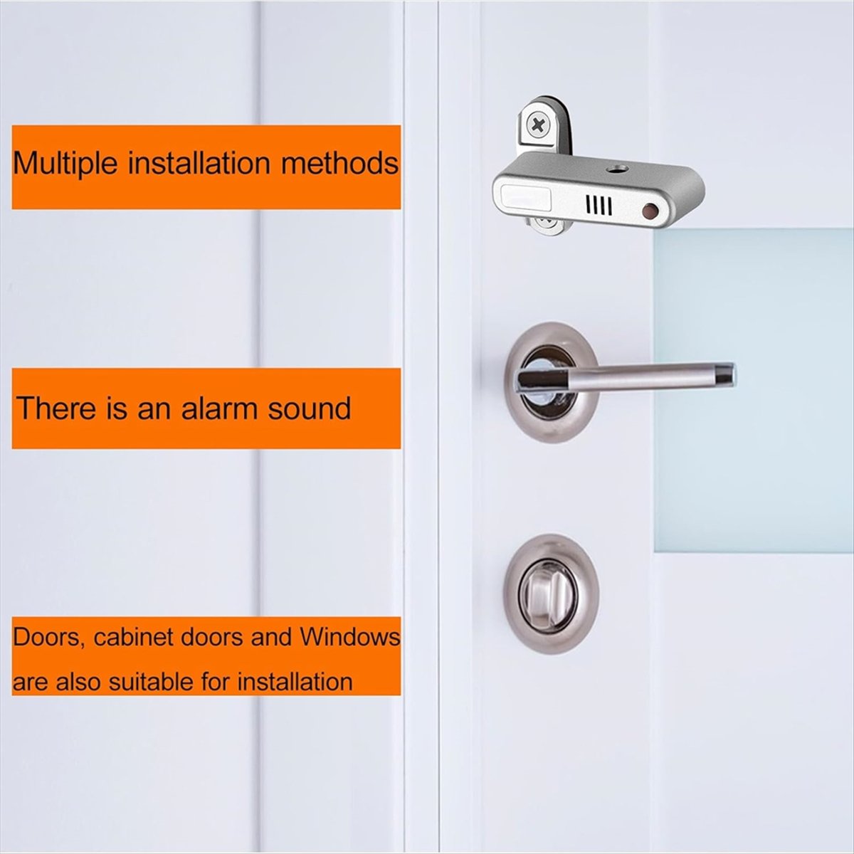 Home Security Door Reinforcement Lock - 信頼性の高いホームセキュリティドア強化ロック（アラーム付き）- 子供用安全ロック＆防犯ロック、頑丈な3重保護