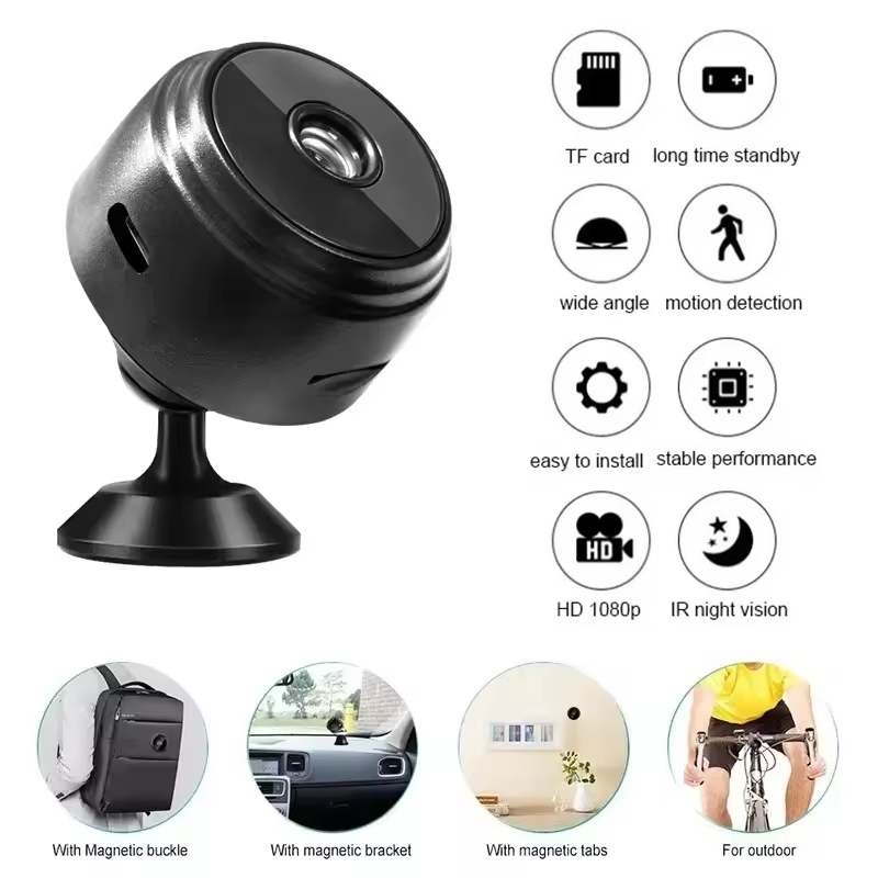 Home Security Group - A9 ミニ WiFi HD 1080P セキュリティカメラワイヤレス監視保護リモートモニター監視ビデオカメラ幼児ペット家庭用