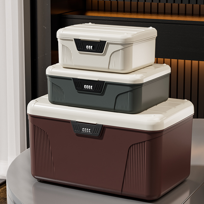 Safe Box Digital - 多層セーフボックス デジタルパスワードロック付き ポータブルオーガナイザー パスポート 薬 大容量