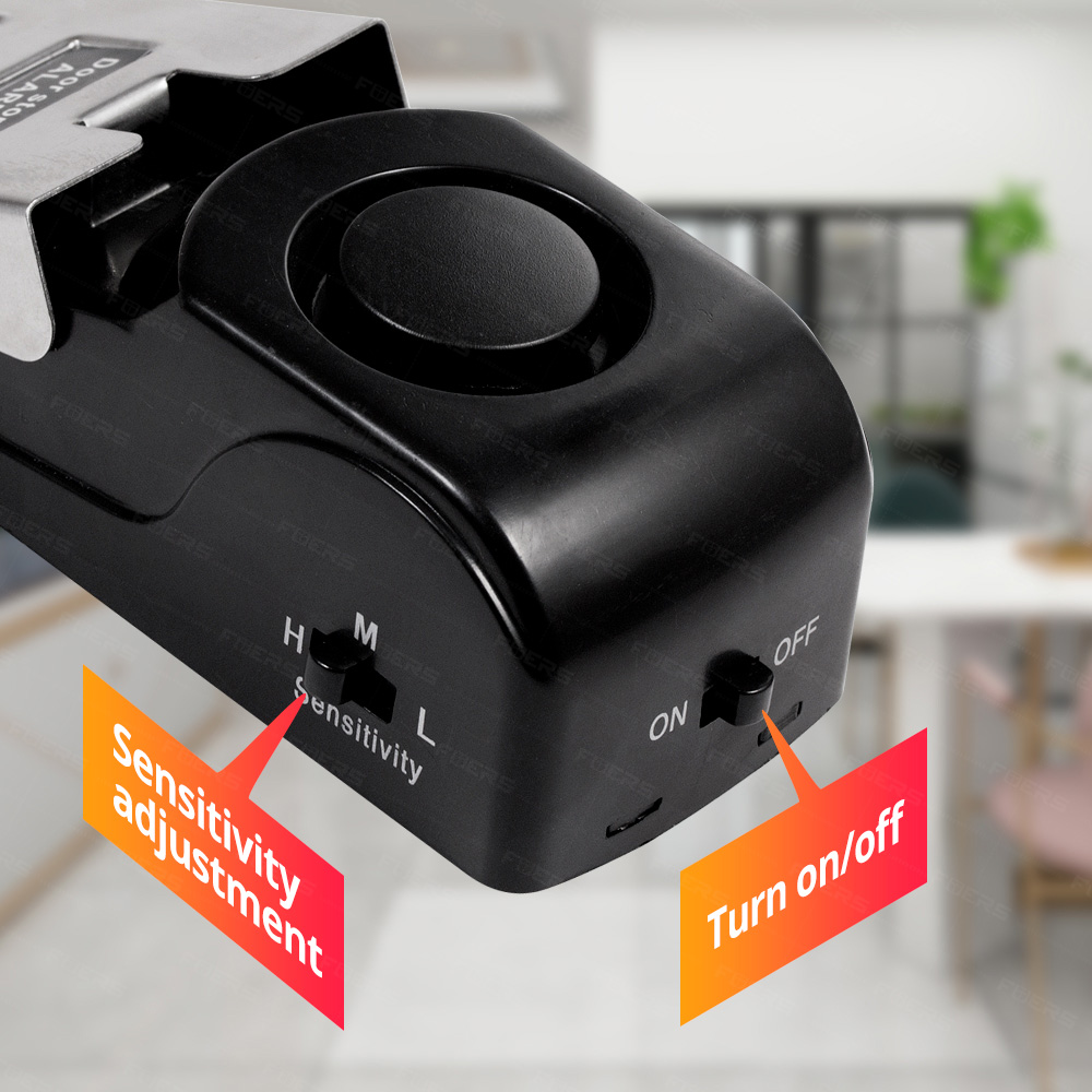 Home Security Deals - FUERS ドアストップアラームシステム 120dB 大音量 ワイヤレス ホームセキュリティ