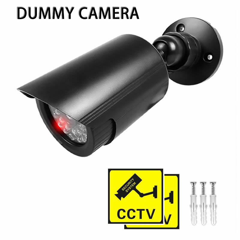 Fake Camera Dummy - クリエイティブワイヤレスダミー弾丸型CCTVカメラ 赤色点滅LED 2AAA防水 偽装 盗難防止監視セキュリティシステム