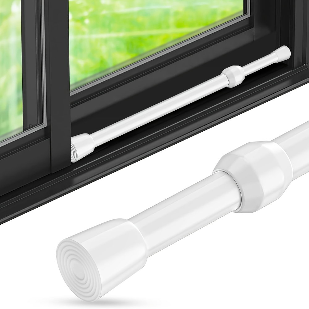 Home Security Door Reinforcement Lock - 調節可能な金属製窓＆ドア安全バー – ゴム製の先端が付いた安全スライドロック、盗難防止セキュリティガード、家庭用