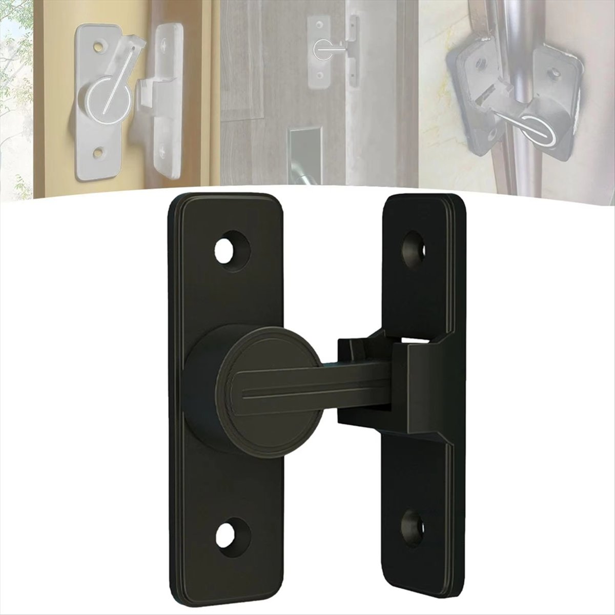 Home Security Door Reinforcement Lock - A72P ドア用 90度高耐久セキュリティ盗難防止強化ロック スライディングウェア-ホーム