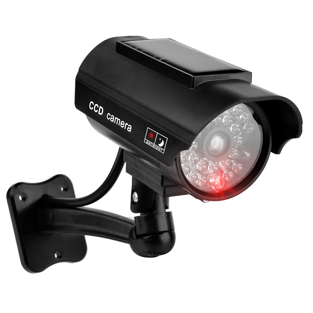 Fake Camera Dummy - 赤色LEDライトが点滅するダミーCCTVカメラ、偽監視カメラ、盗難防止用CCTVカメラ、屋内外兼用
