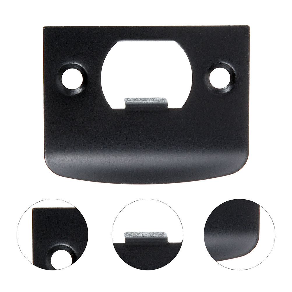 Home Security Door Lock - 2個入りステンレス製ドアストライクプレートD型セキュリティカバー高強度デッドボルトロック保護、家庭やオフィス用