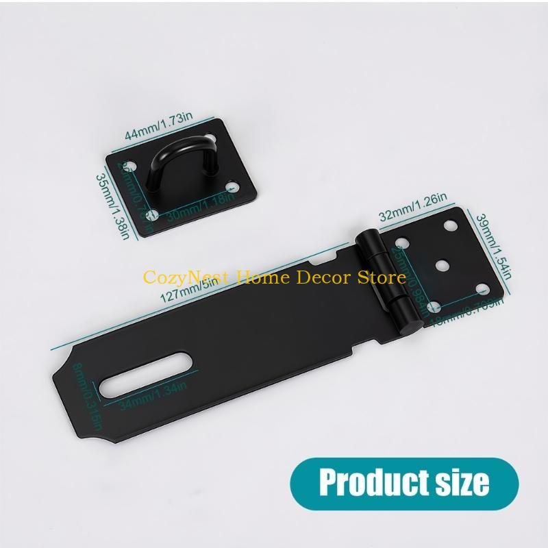 Home Security Door Reinforcement Lock - 92MFスチール強い折りたたみラッチは、盗難のないデザインロックではないドアセキュリティを強化します