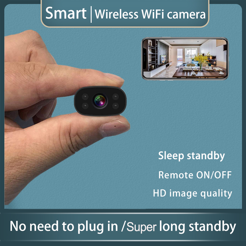 Home Security Features - ミニワイヤレスWiFiホームセキュリティカメラ、リモートモニターIPカメラ、スマートスリープスタンバイ、リモートウェイクアップ機能、長時間バッテリー搭載