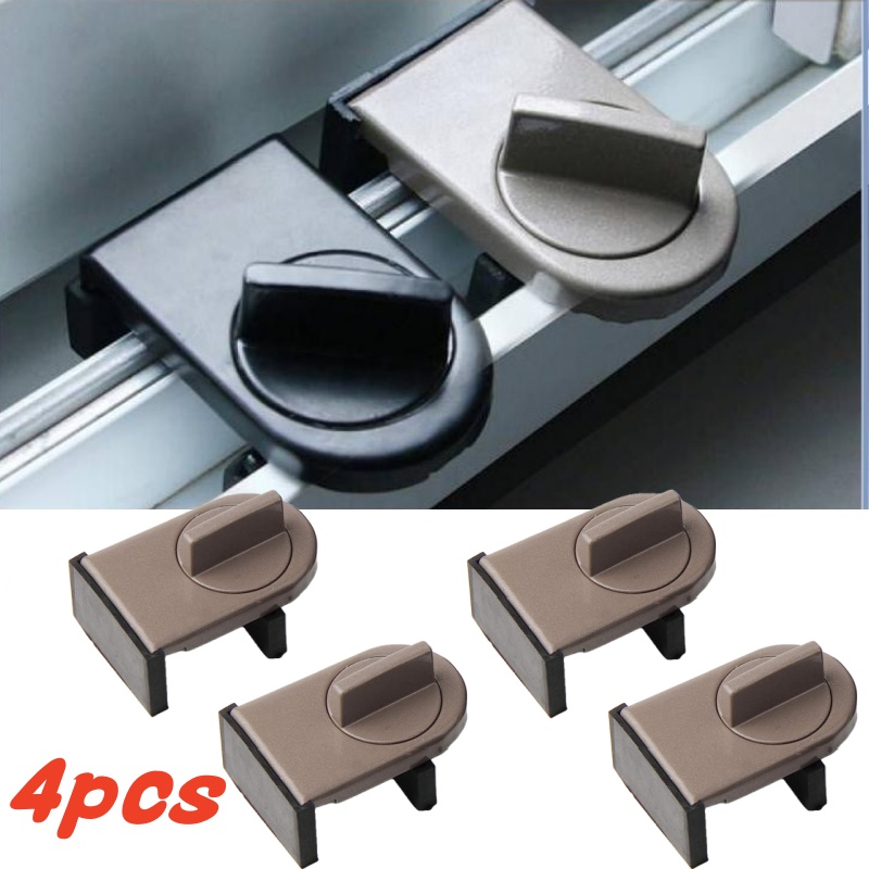Home Security Door Reinforcement Lock - 4 セットスライドサッシストッパーキャビネットロックストラップドアセキュリティ盗難防止ロックスライド窓ドアロックベビーチャイルド安全リミッター