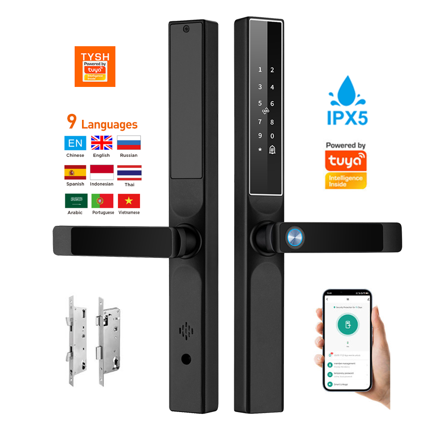 Home Security Group - Tuyaアプリ対応 指紋認証 ドアロック コードカードキー スマートドアロック セキュリティ
