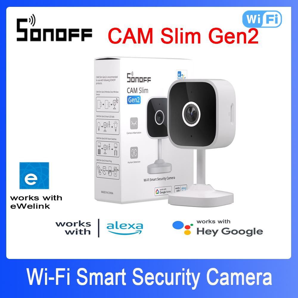 Home Security Group - Sonoff-スマートホームセキュリティカメラ,wifi,1080p HD,モーション検出,双方向オーディオ,ewelinkアプリのサポート,Alexa, Google,スリム,Gen2