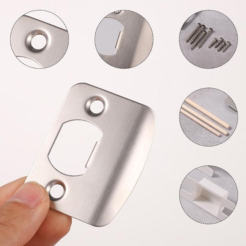 Home Security Door Reinforcement Lock - ドアストライクプレートセットエレガントなドアロックラッチ補強セット簡単な取り付け