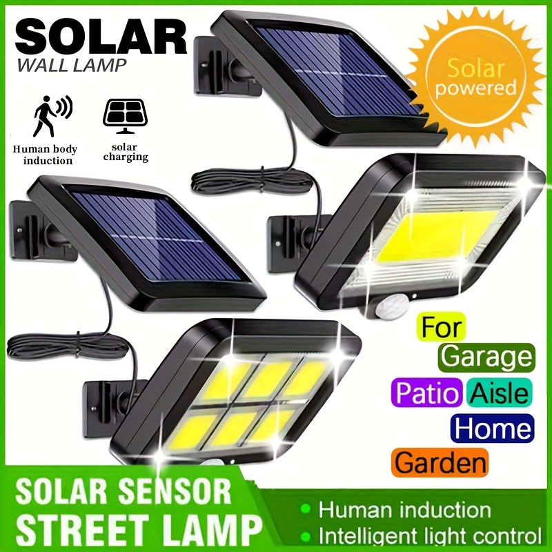 Home Security Flood Lights - LEDソーラー式分割壁掛けランプ 屋外防水 人感センサー 3モード ソーラーライト 防水投光照明