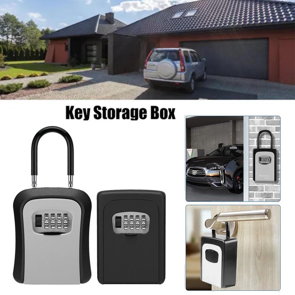 Safe Box Digital - キーキーパーコンビネーションロック壁掛け防水4桁パスワード5キー収納ボックス簡単設置家庭用またはオフィス用セーフボックス