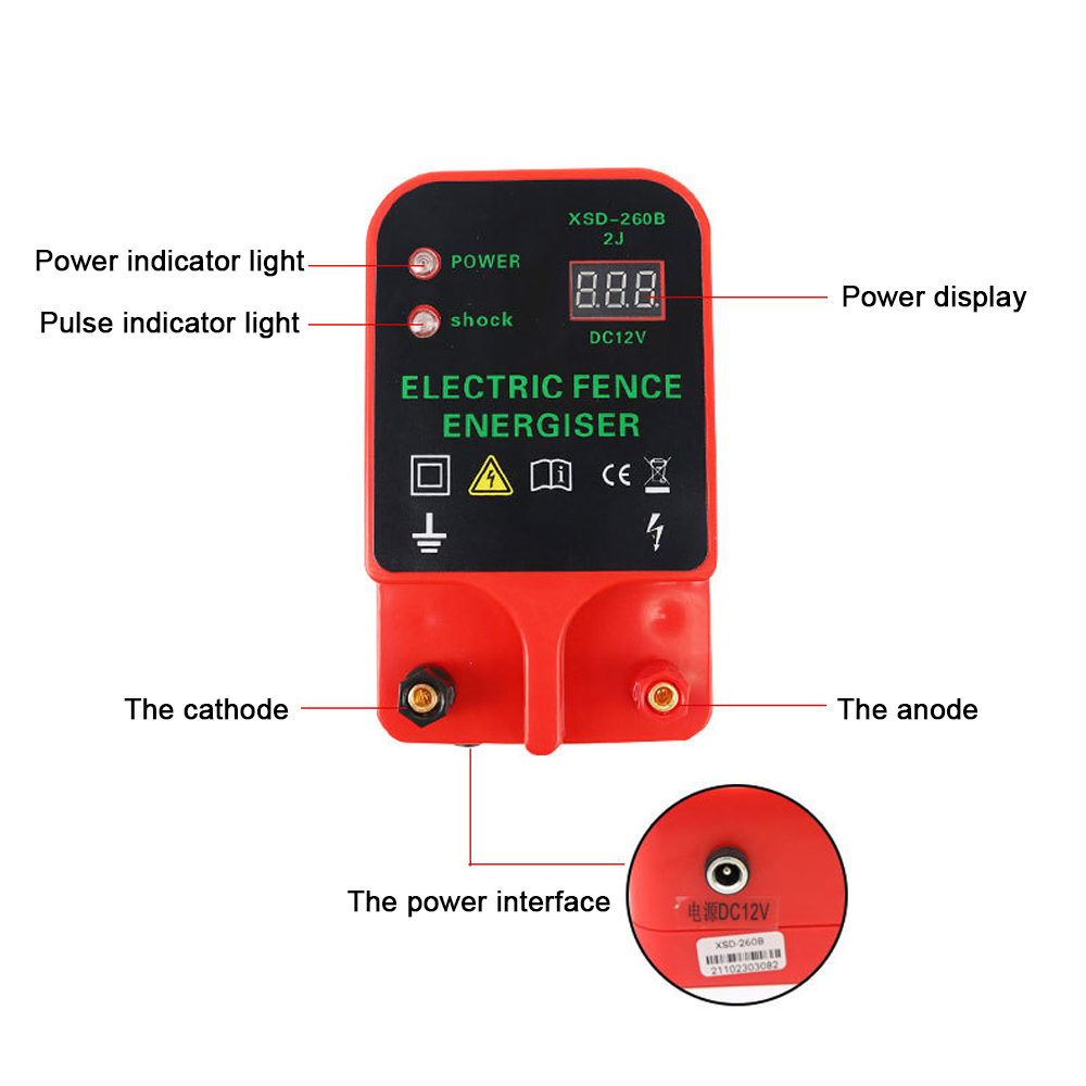 家畜高電圧パルスコントローラ電気柵エナジャイザー LCD 電 - Home Security Electric Fence のレビューと価格