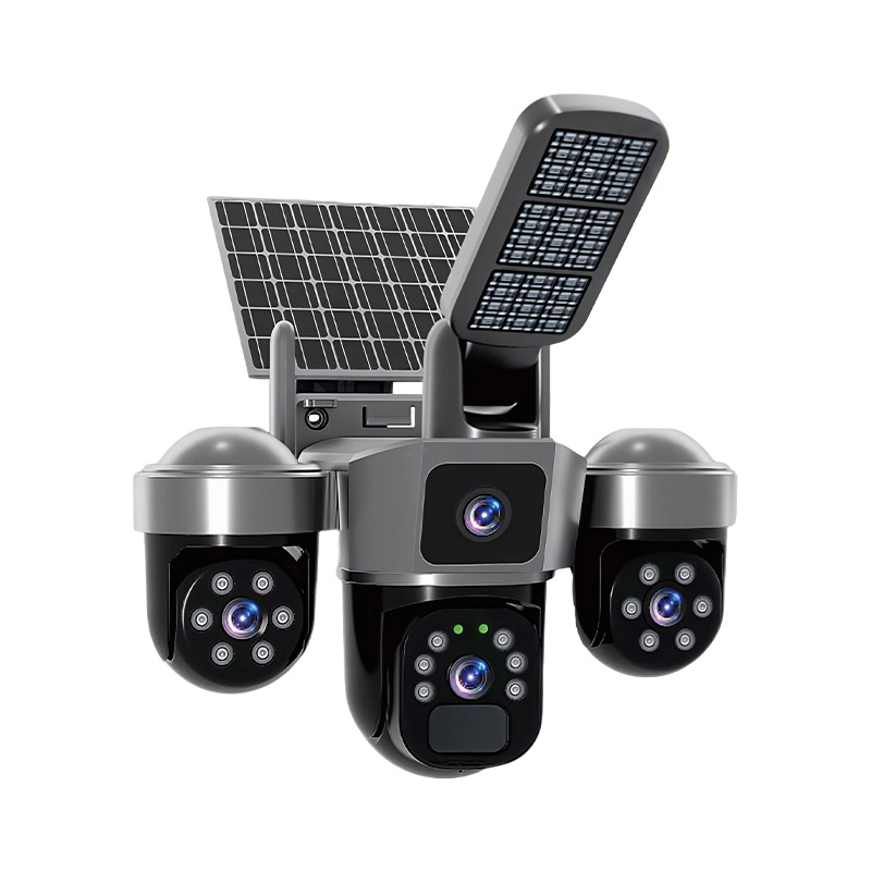 6MP V380アプリ対応 ソーラー電源 トリプルレンズ A - Home Security Flood Lights のレビューと価格