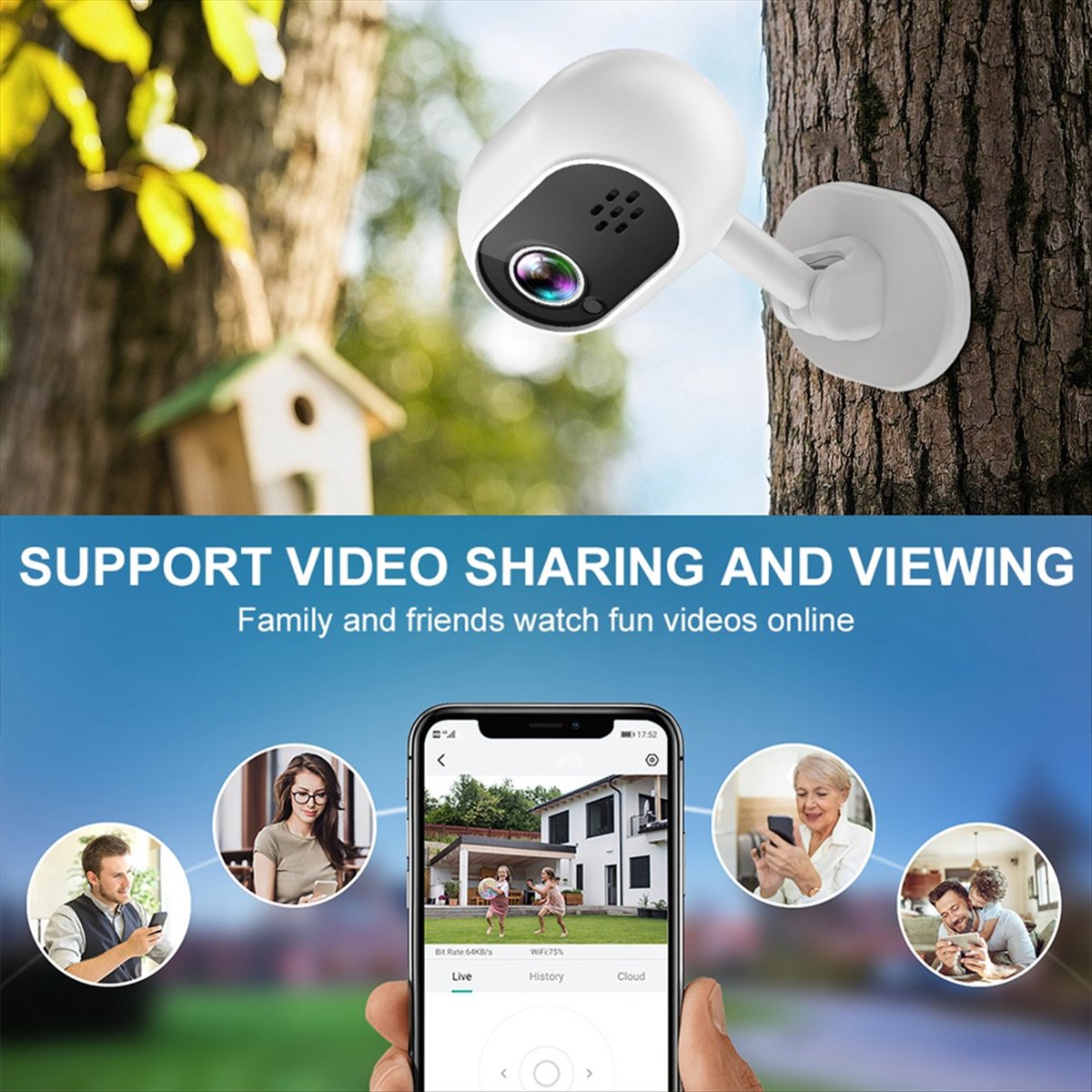 A4 1080P スマートミニ Wifi IP カメラ屋内ワ - Home Security Wireless Cameras のレビューと価格