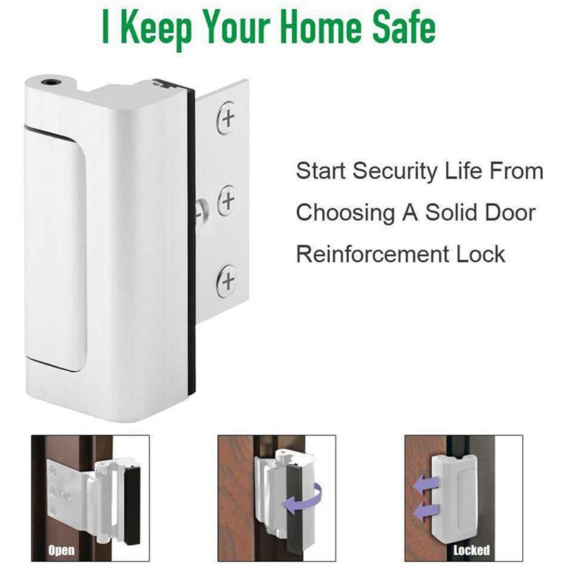 2X ホームセキュリティドアロックチャイルドセーフティドア強 - Home Security Door Reinforcement Lock のレビューと価格