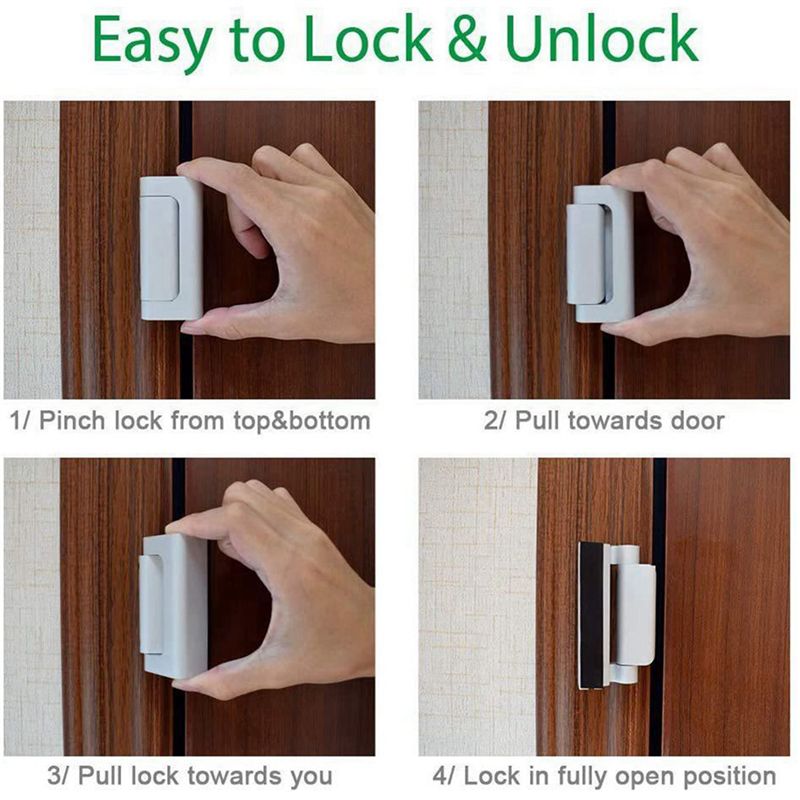 2X ホームセキュリティドアロックチャイルドセーフティドア強 - Home Security Door Reinforcement Lock のレビューと価格