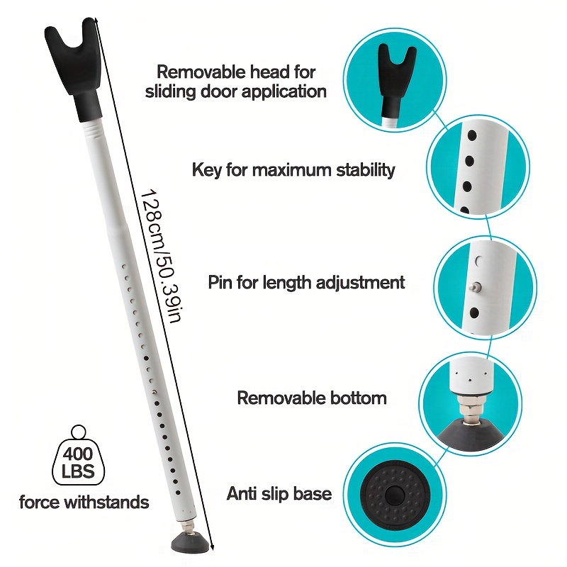 調整可能な2in1スライド式パティオドアセキュリティバー、盗 - Home Security Door Reinforcement Lock のレビューと価格