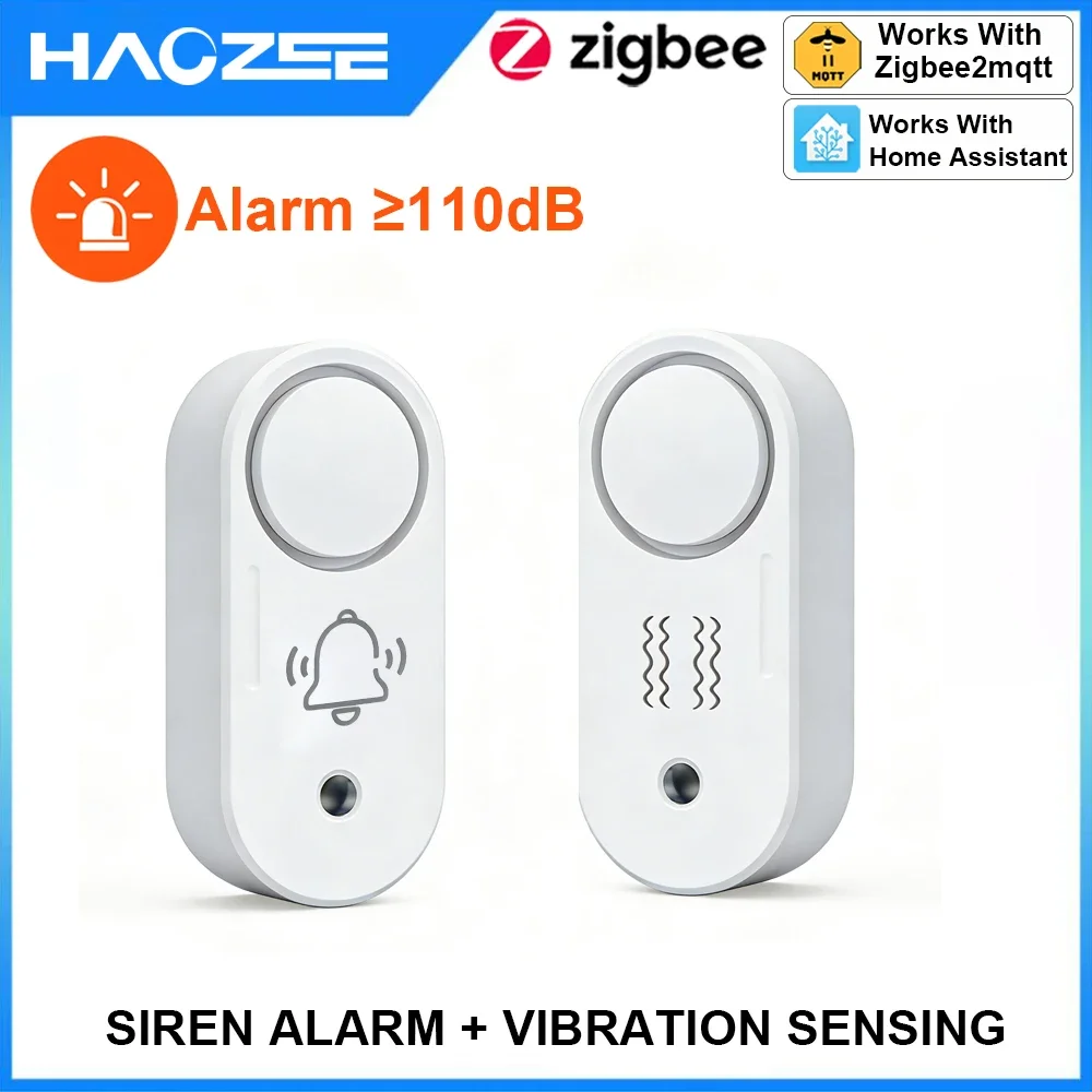 Haozee Zigbee 110dB サイレンアラーム振動 - Home Security Options のレビューと価格