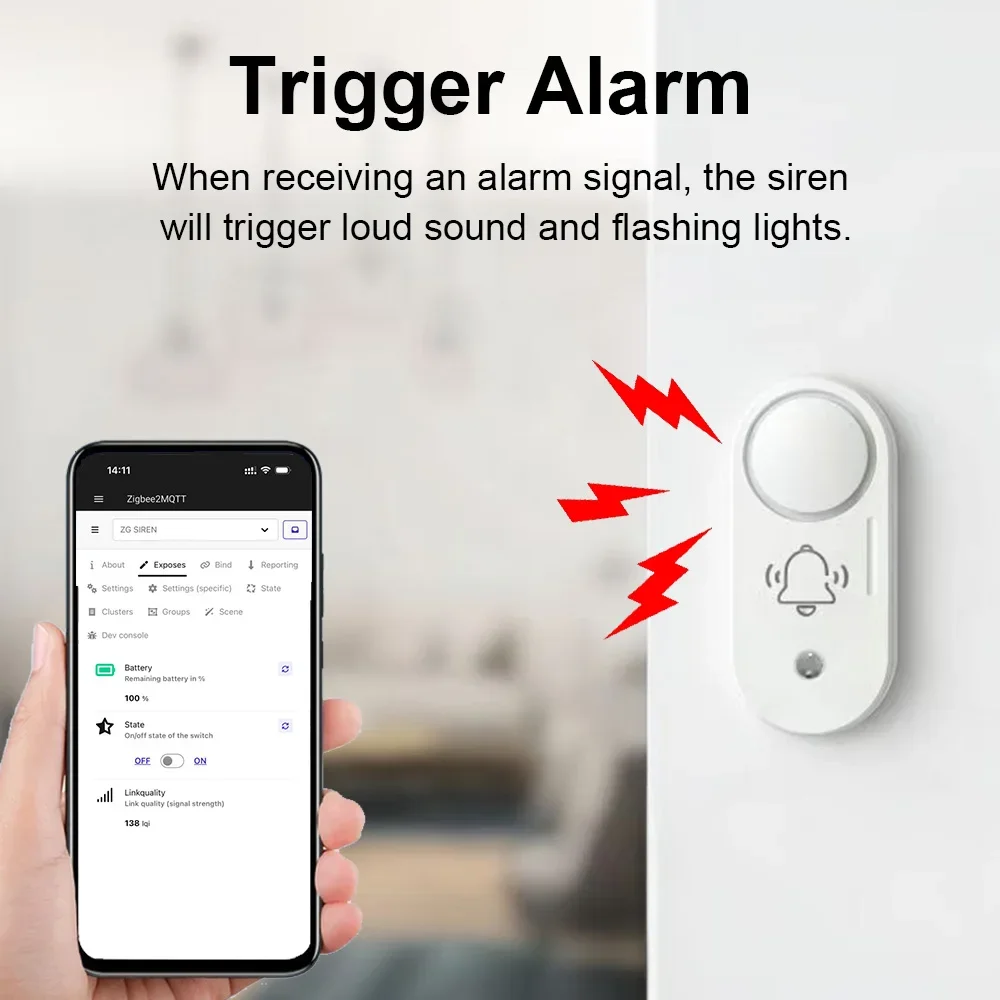Haozee Zigbee 110dB サイレンアラーム振動 - Home Security Options のレビューと価格