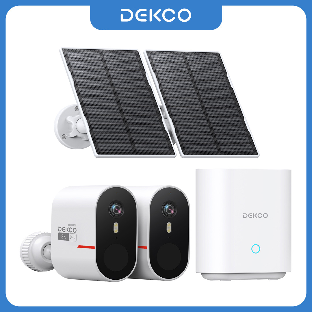 Dekco 3MP WiFiソーラーカメラシステム 2台セッ - Home Security Camera System のレビューと価格