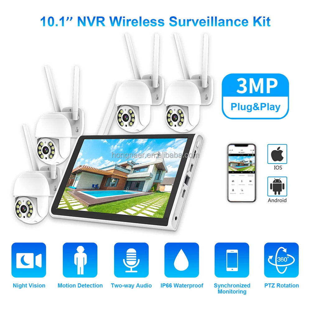 2026年 ホンナール 3MP 4チャンネル WiFi ホー - Home Security Wireless Cameras のレビューと価格