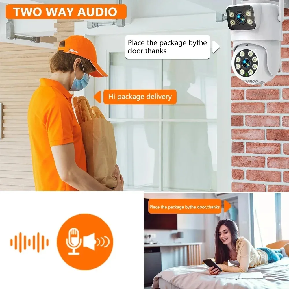 10チャンネルCCTVセキュリティ4KデュアルレンズPTZカ - Home Security Camera System のレビューと価格