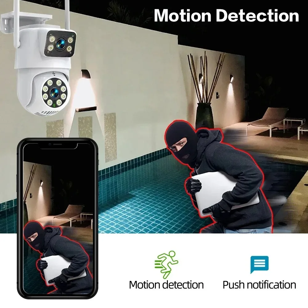 10チャンネルCCTVセキュリティ4KデュアルレンズPTZカ - Home Security Camera System のレビューと価格
