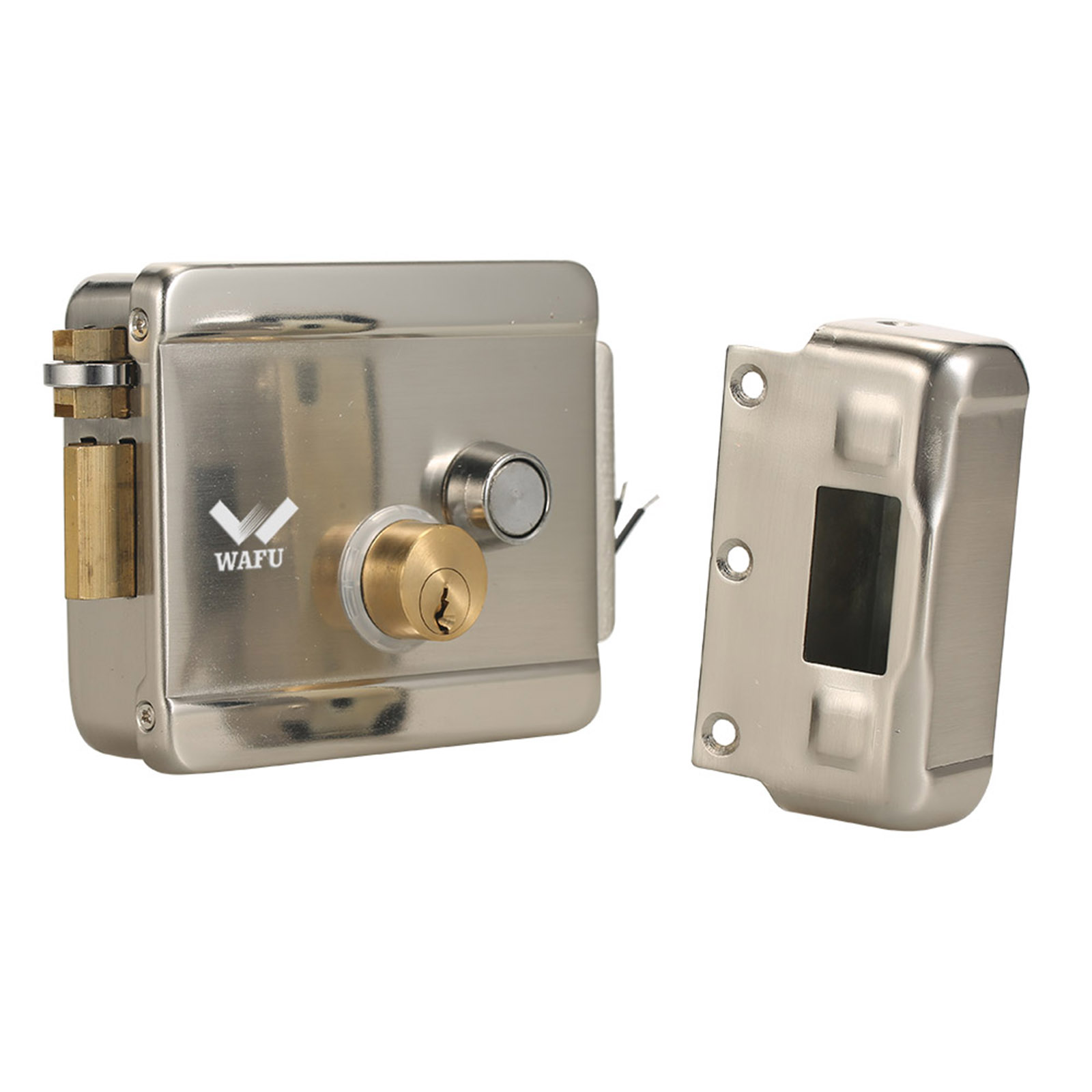 WAFU スマート電気ゲートドアロック安全な電気金属ロック電 - Home Security Deals のレビューと価格