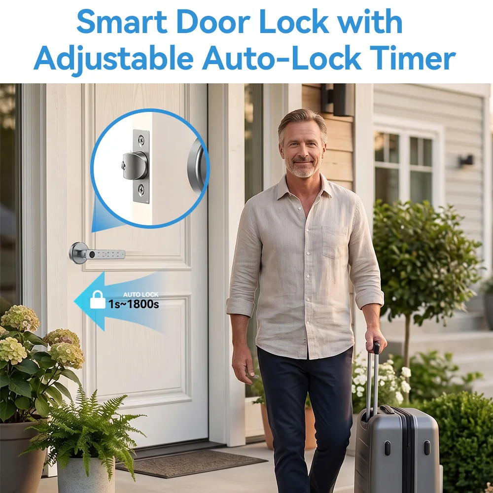 YFK Tuya 指紋認証ドアロック スマートホームセキュリ - Home Security Options のレビューと価格