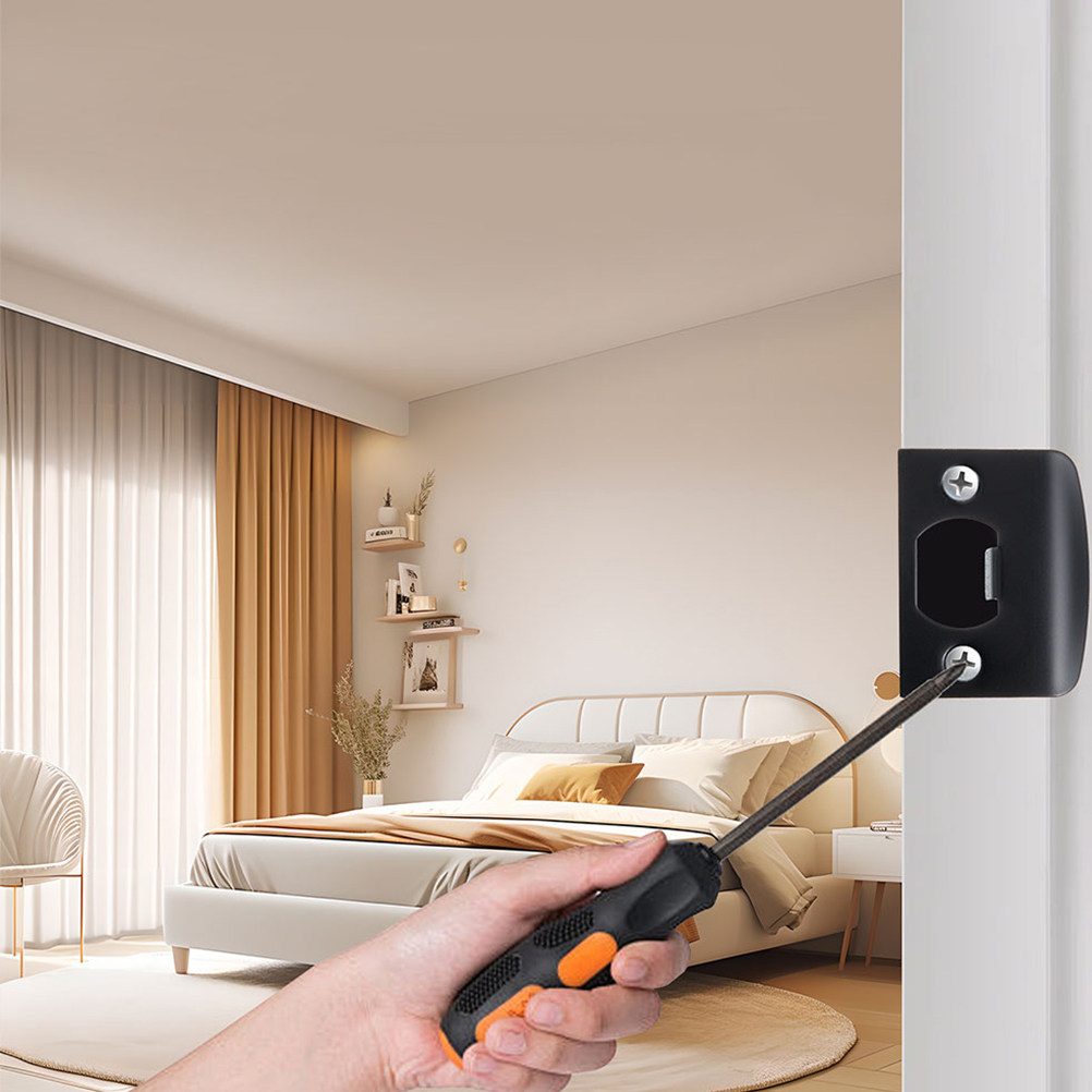 2個入りステンレス製ドアストライクプレートD型セキュリティカ - Home Security Door Lock のレビューと価格