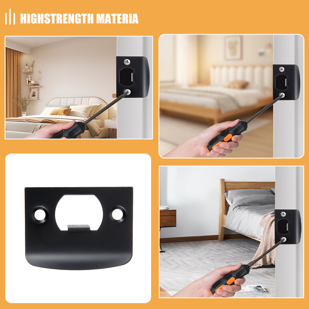 2個入りステンレス製ドアストライクプレートD型セキュリティカ - Home Security Door Lock のレビューと価格