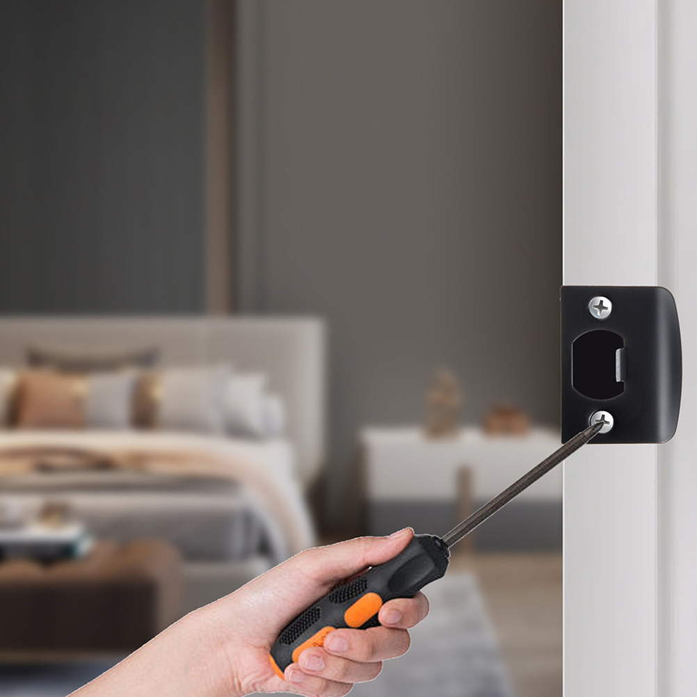 2個入りステンレス製ドアストライクプレートD型セキュリティカ - Home Security Door Lock のレビューと価格
