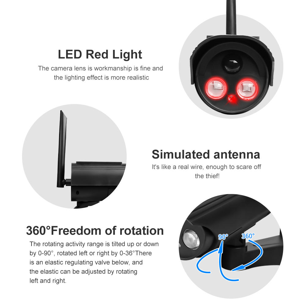 屋外ソーラーシミュレーションカメラ防水ダミーカメラホームセー - Home Security Camera System のレビューと価格