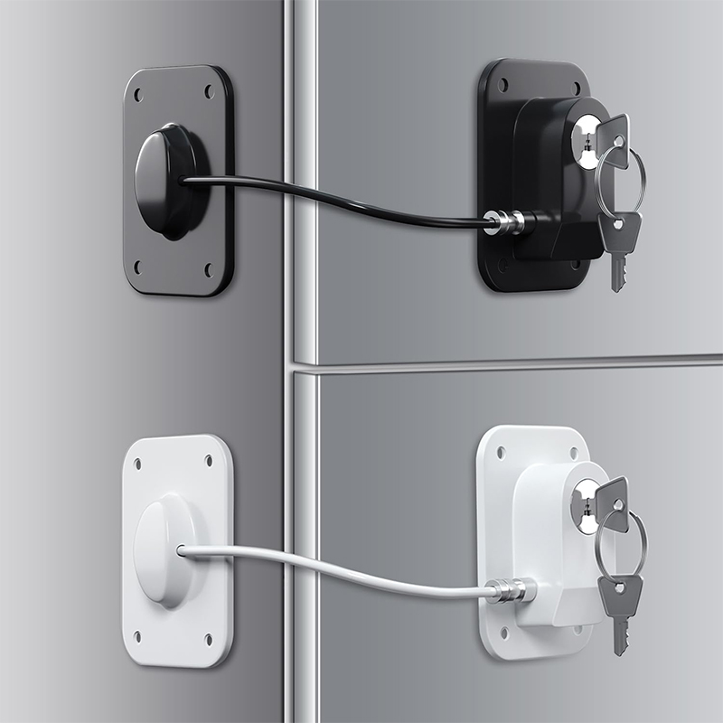 安全ロック ドアと窓、冷蔵庫ロック、痕跡のない接着剤、穴あけ - Home Security Door Reinforcement Lock のレビューと価格