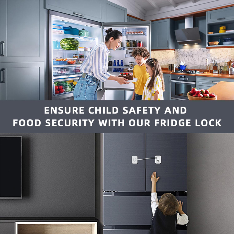安全ロック ドアと窓、冷蔵庫ロック、痕跡のない接着剤、穴あけ - Home Security Door Reinforcement Lock のレビューと価格