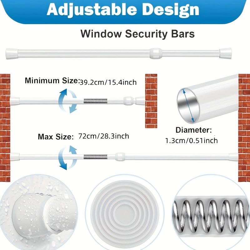 調整可能な安全バー 磨き上げられた金属製の調整可能な窓＆ガラ - Home Security Door Reinforcement Lock のレビューと価格