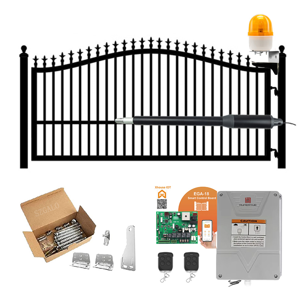 電動ゲートオープナー 中型 シングルスイングゲートオープナー - Home Security Electric Fence のレビューと価格