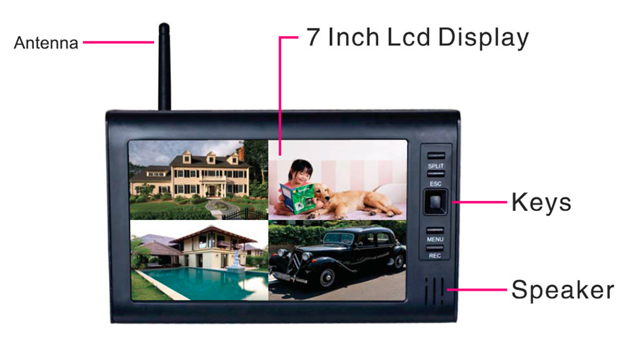 屋外ビデオ監視キット,LCD ccvセキュリティシステム,w - Home Security Camera System のレビューと価格