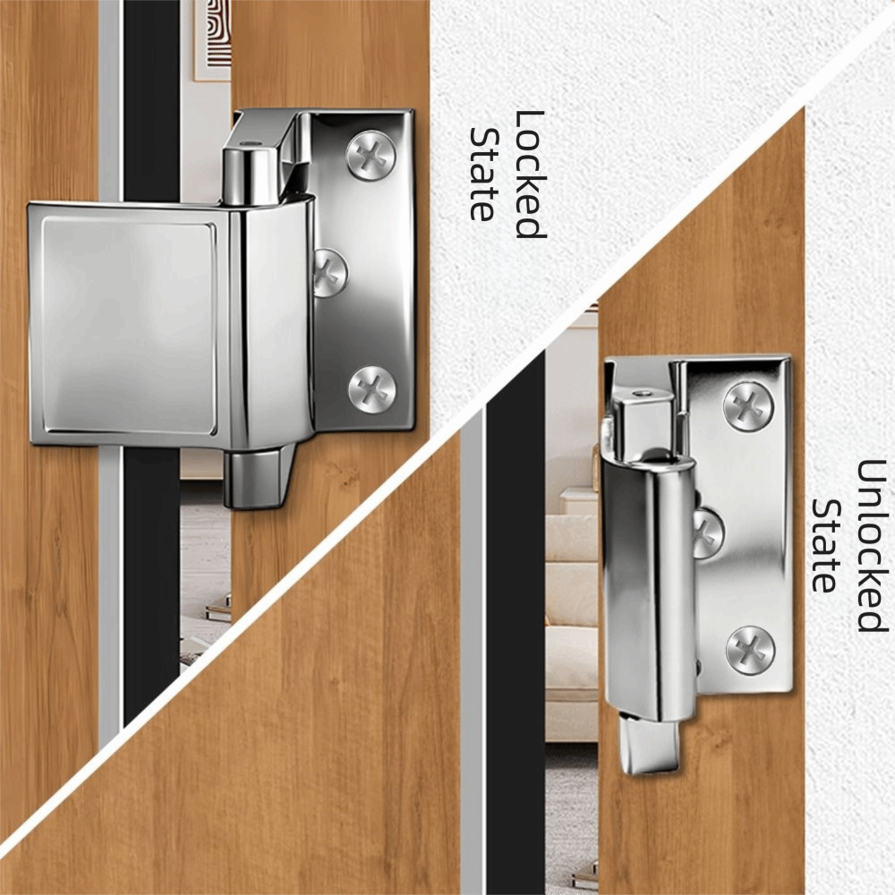 アルミ合金ドアロックセキュリティプライバシー耐性ホームドアロ - Home Security Door Reinforcement Lock のレビューと価格