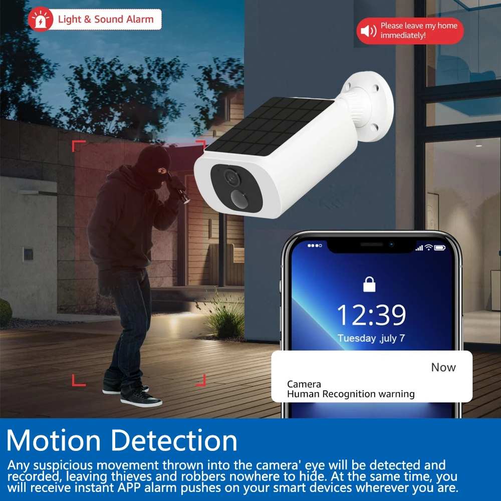 Tuya 5MP ソーラーセキュリティカメラワイヤレス屋外  - Home Security Group のレビューと価格