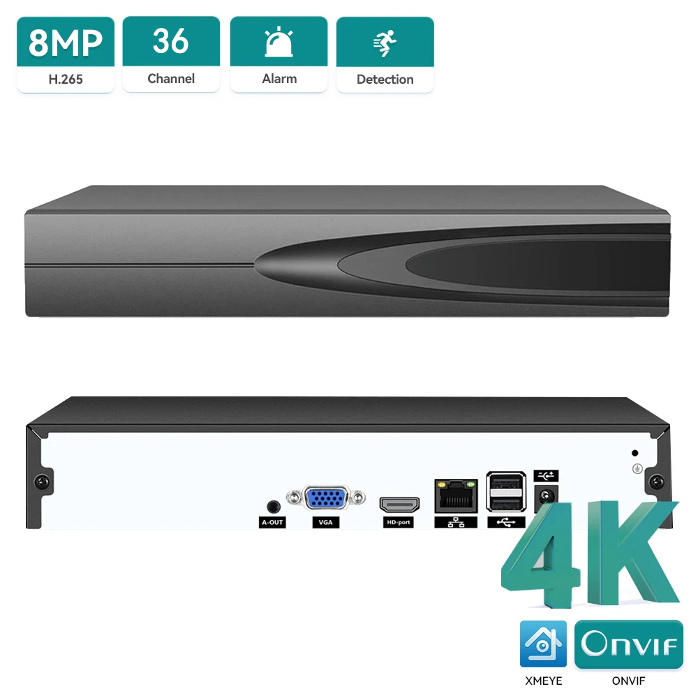 4K ONVIF CCTV NVR 36CH/16CH/10 - Home Security Camera System のレビューと価格