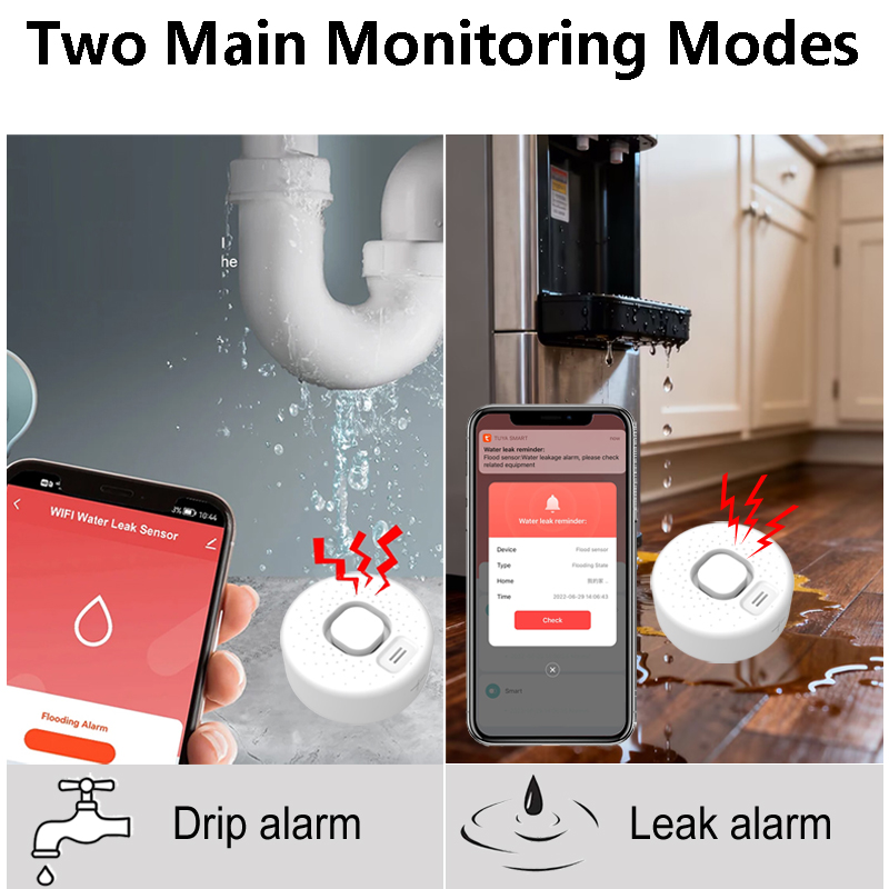 スマート水漏れ検知器 Tuya APP対応 WiFi Zig - Home Security Options のレビューと価格