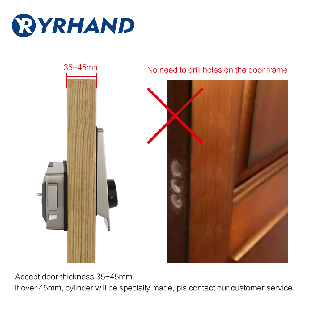 防水スマートドアリムロック、 bluetooth アプリ r - Home Security Door Lock のレビューと価格