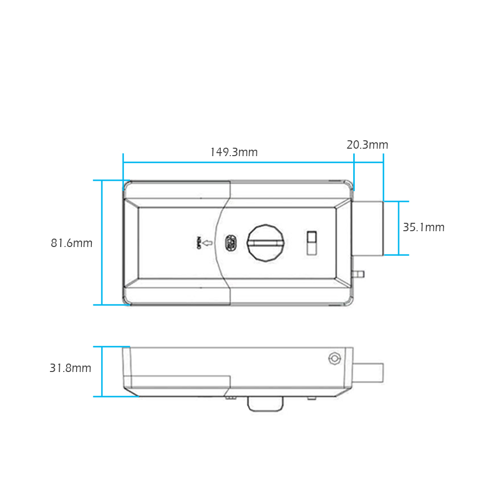 防水スマートドアリムロック、 bluetooth アプリ r - Home Security Door Lock のレビューと価格