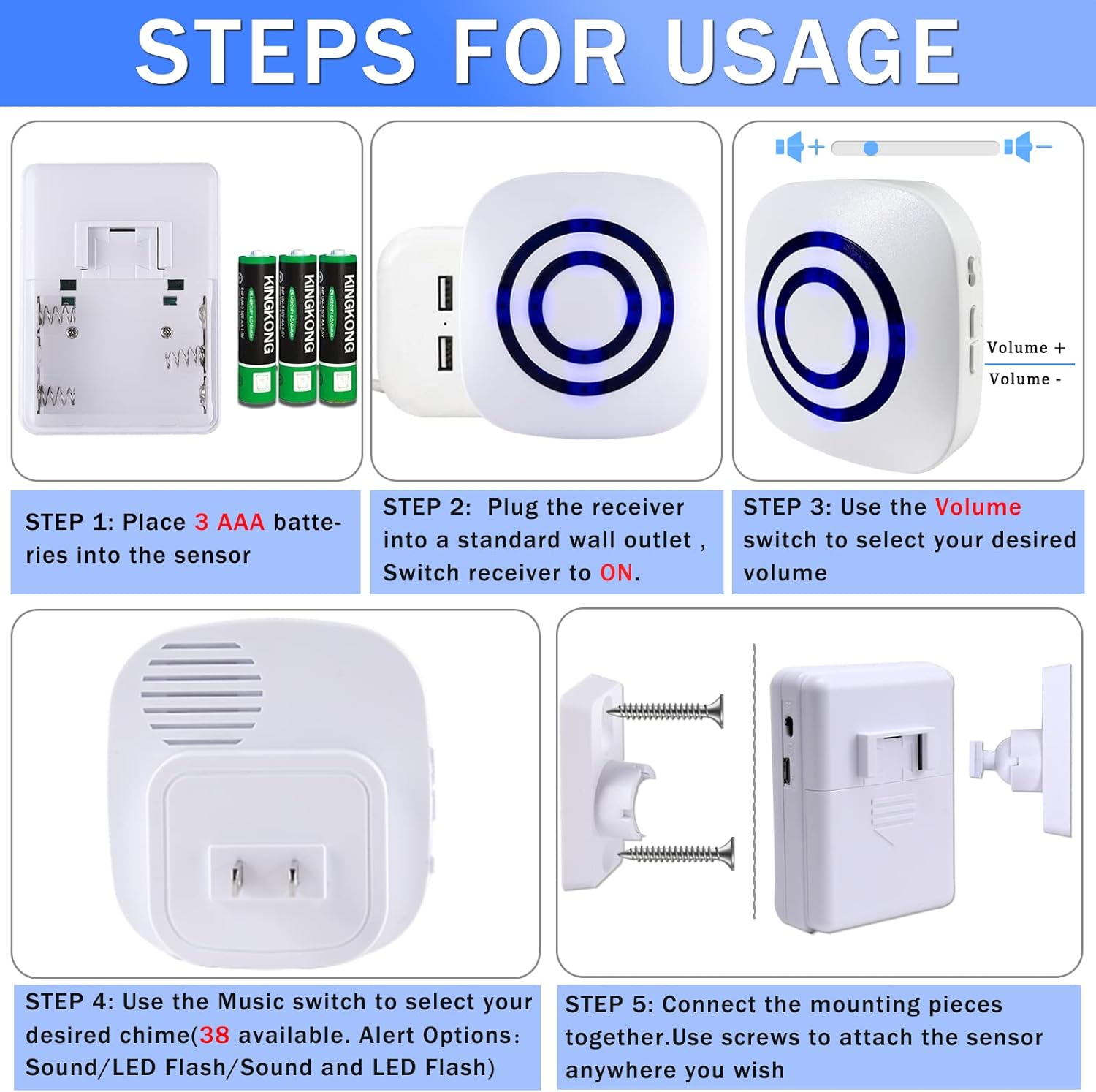 ワイヤレスモーションセンサードアチャイムアラームホームセキュ - Home Security Options のレビューと価格